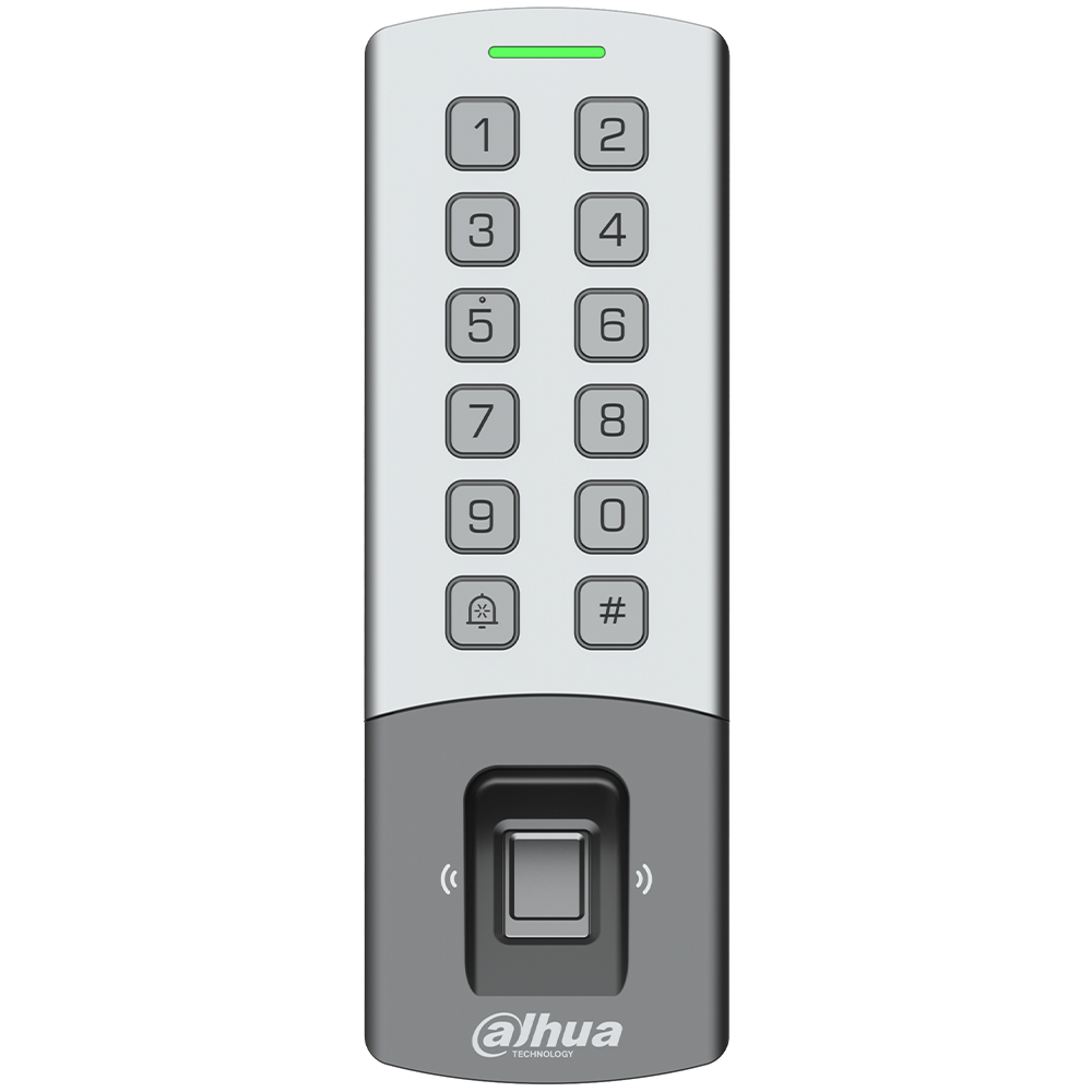 Standalone Zutrittsmodul mit Fingerabdruck-Scanner, Tastatur und MIFARE-Kartenleser, IP65, IK08, grau – Bild 2