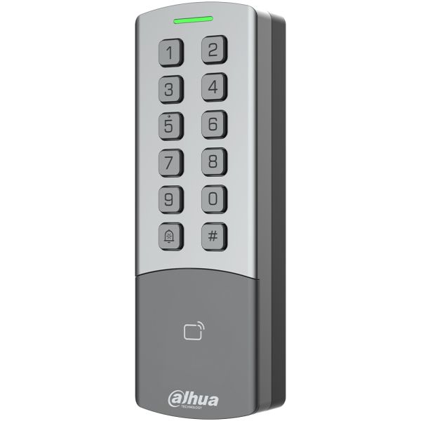 Standalone PoE MIFARE-Leser mit Tastatur, 13,56 MHz, IP65, IK08, silber