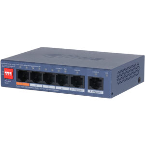PoE-Switch, 6 Ports, 4 Ports PoE, 250 m, cloud managed, Desktop, Wand
