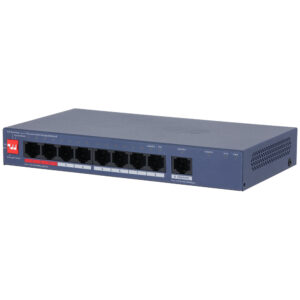 PoE-Switch, 9 Ports, 8 Ports PoE, 250 m, cloud managed, Desktop, Wand