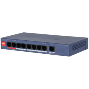 PoE-Switch, 9 Ports, 8 Ports PoE, 250 m, cloud managed, Desktop, Wand