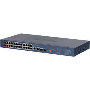 PoE-Switch, 28 Ports, 24 Ports PoE, 2 Ports SFP, 250 m, cloud managed, Desktop, Rack