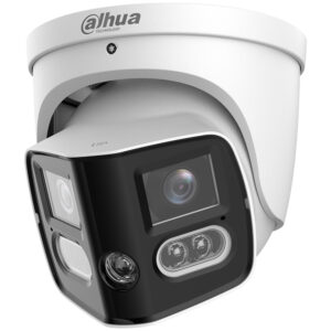 IP-Dual-Lens-Eyeball-Kamera, 2 x 6 MP, TiOC, Splicing, 2,8 mm, IR 30 m, IP67, weiß