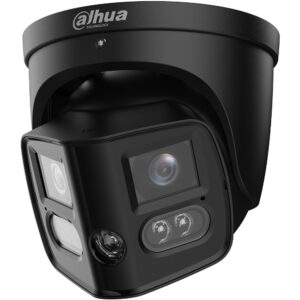 IP-Dual-Lens-Eyeball-Kamera, 2 x 4 MP, TiOC, Splicing, 2,8 mm, IR 30 m, IP67, schwarz