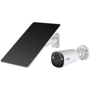 4G IP-Bullet-Kamera, 4 MP, 2,1 mm, IR 15 m, mit Solarpanel, inkl. Akku 6,5 Ah, IP66, weiß