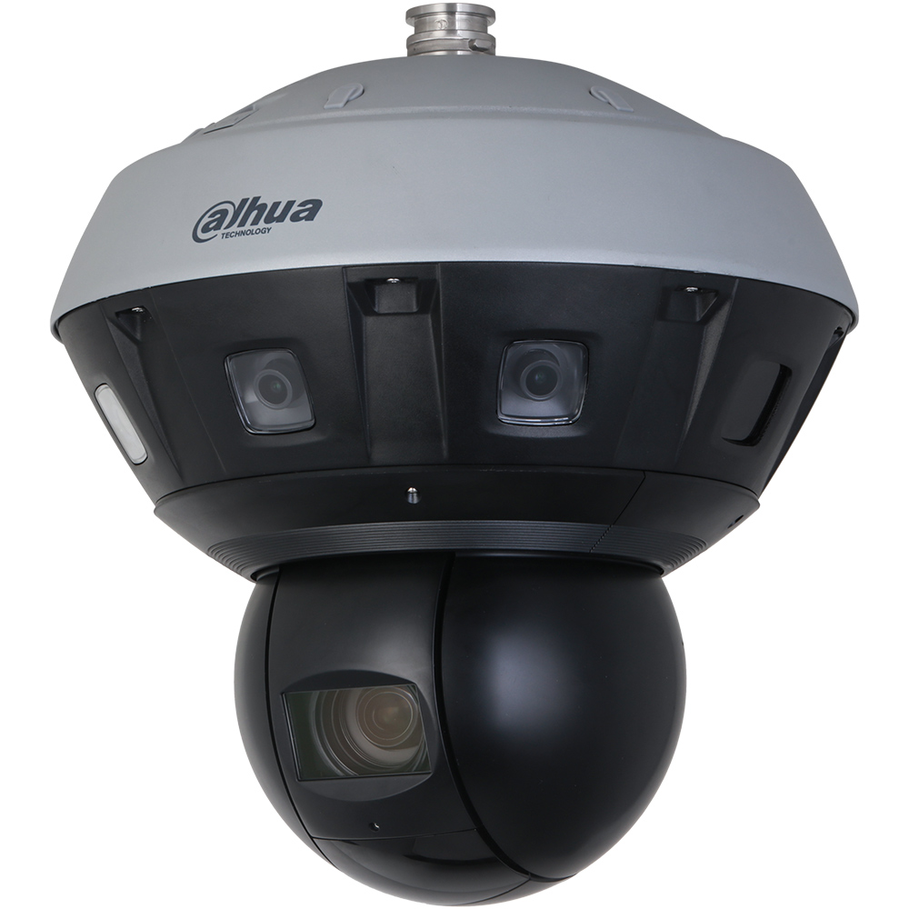 IP-Panorama-PTZ-Dome-Kamera, 4/16 MP, 2,8/5,5 - 220 mm, IR 400 m, IP66, grau, schwarz