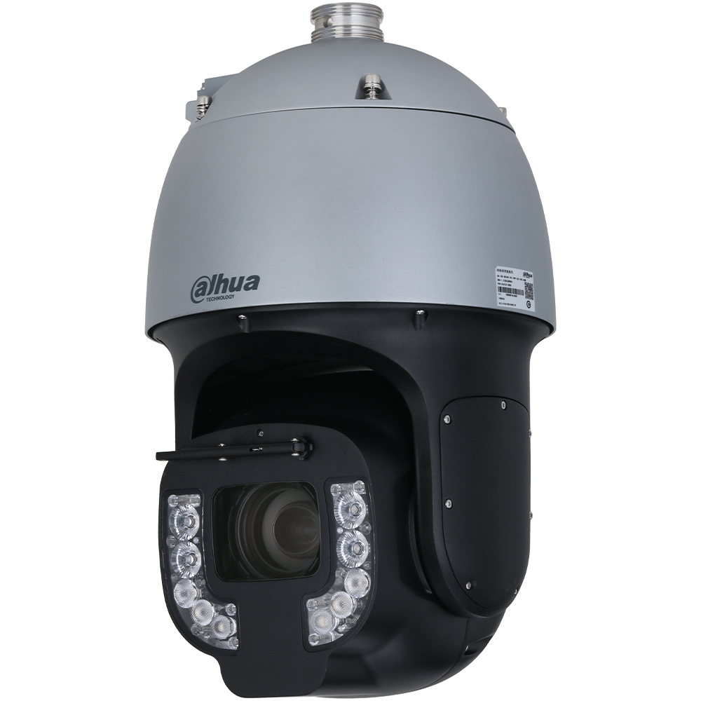 IP-PTZ-Dome-Kamera, 8 MP, 6,25 - 300 mm, IR 250 m, IP67, grau, schwarz