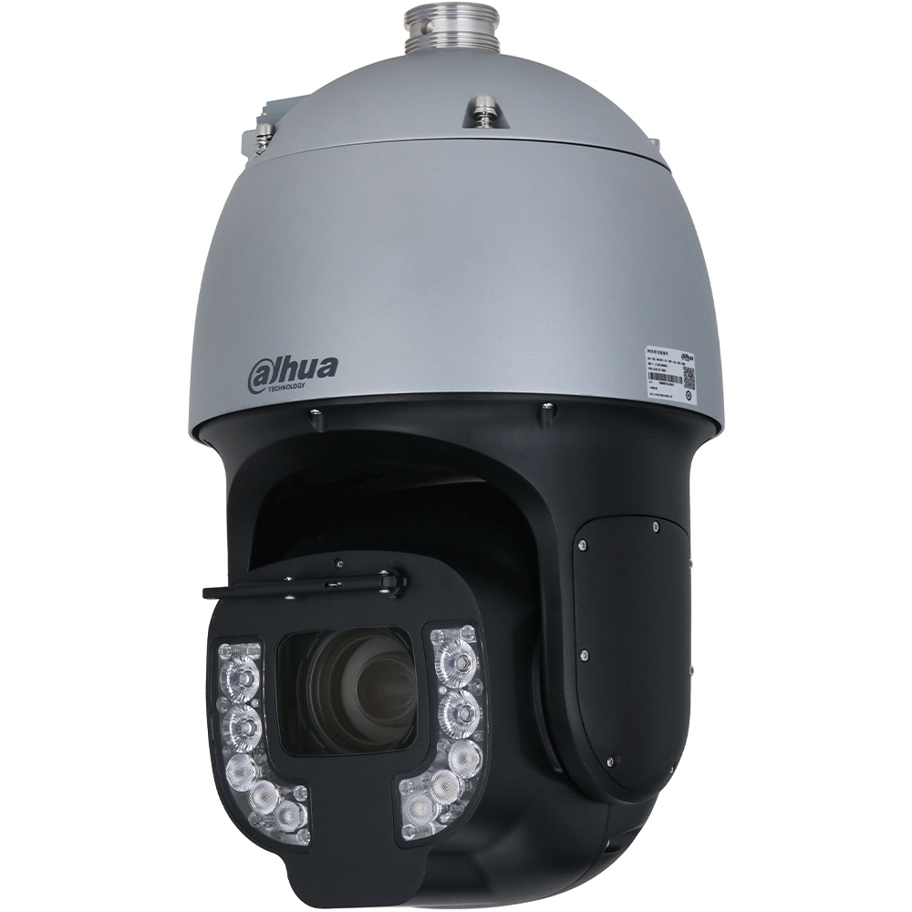 IP-PTZ-Dome-Kamera, 8 MP, 6,25 - 300 mm, IR 500 m, IP67, grau, schwarz