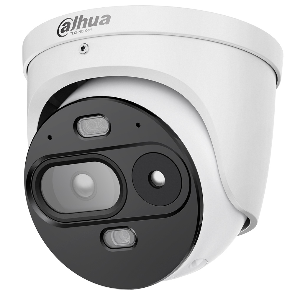 IP-Thermal-Eyeball-Kamera, 4 MP, 2,6/2,8 mm, IR 30 m, IP67, Temperaturmessung, weiß
