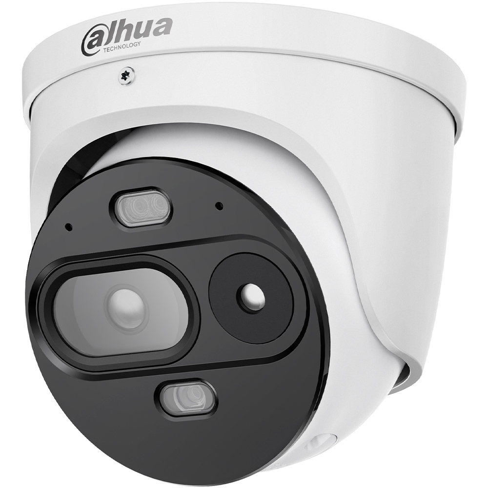 IP-Thermal-Eyeball-Kamera, 4 MP, 3,5/4 mm, IR 30 m, IP67, Temperaturmessung, weiß