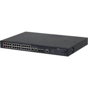 PoE-Switch, Hi-PoE, 24x Poe-Ports+2GE SFP, 250m, 360W