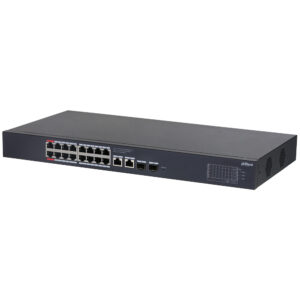 PoE-Switch, 20 Ports, 16 Ports PoE, 2 Ports SFP, 250 m, cloud managed, Desktop, Rack