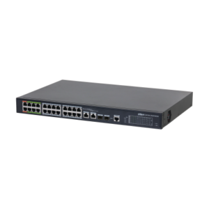 PoE-Switch, 26 Ports, 24 Ports PoE, 2 Ports SFP, 800 m, managed, Desktop, Rack