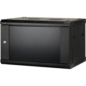 19" Netzwerkschrankgehäuse, 6U, schwarz