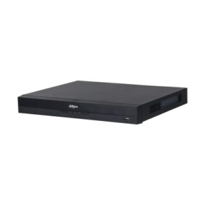 IP-PoE-Rekorder, 16 Kanäle IP, 16 Kanäle PoE, 2x SATA à 16 TB, 1U, schwarz