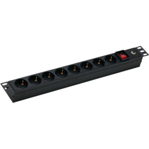 Steckdosenleiste für 19" Gehäuse, schwarz